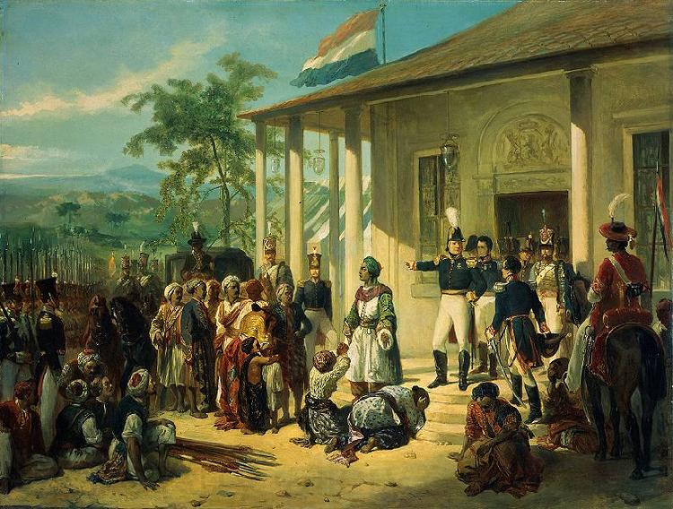 Nicolaas Pieneman which ended the Java War Spain oil painting art